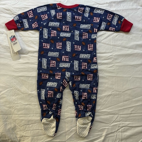 NWT New York Giants Full-Zip Onsie Sleeper - Picture 2 of 7